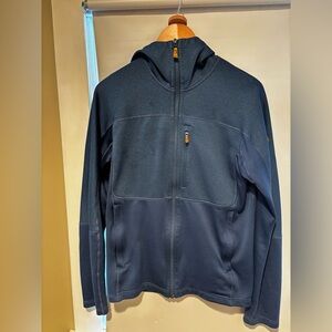 Fjallraven Abisko Trail Fleece Jacket Men's Blue Medium Full Zip Hoodie